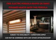 7.2m x 3.6m Rectangular Aluminium Louvered Pergola – Grey