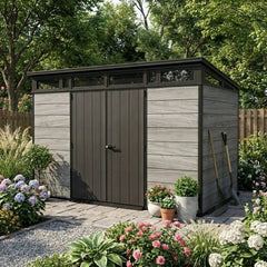 Keter 11×7 Artisan Heavy Duty Plastic Pent Shed Grey