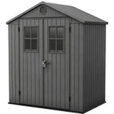Keter 4×6 Darwin Heavy Duty Plastic Garden Shed Grey