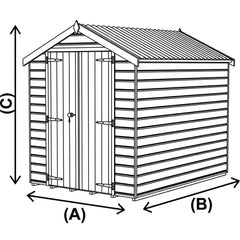 Keter 6×4 Manor Plastic Pent Garden Storage Shed Beige