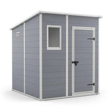 Keter 6×6 Manor Plastic Pent Garden Storage Shed Grey