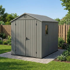 Keter 6×8 Darwin Heavy Duty Plastic Garden Shed Green