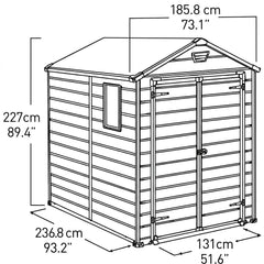 Keter 6x8 Manor Plastic Garden Storage Shed Beige