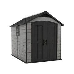 Keter 7.5x9 Premier Heavy Duty Plastic Shed Grey