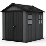 Keter 7’x7.5’ Newton Plus Side Entry Plastic Shed Dark Grey