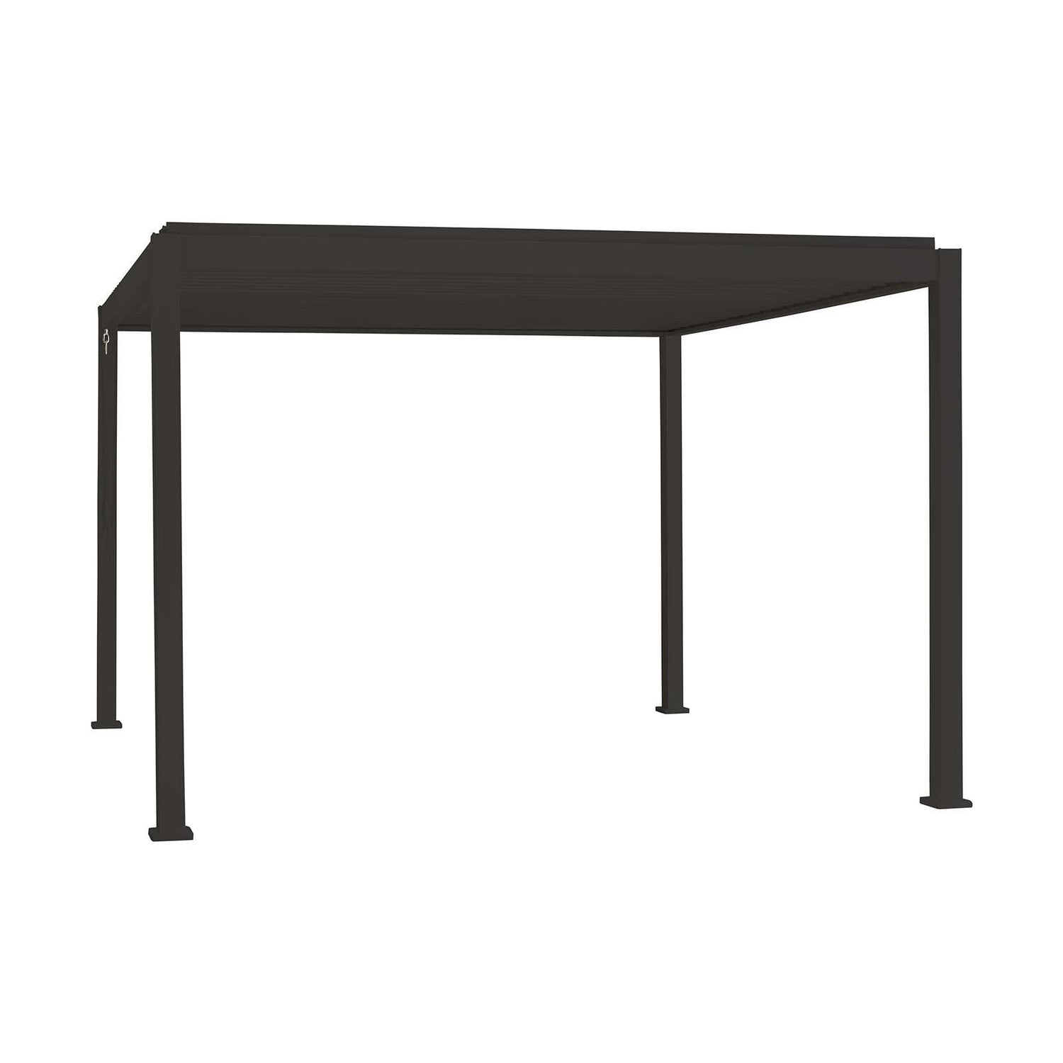 3m x 3m Square Aluminium Louvered Pergola – Grey