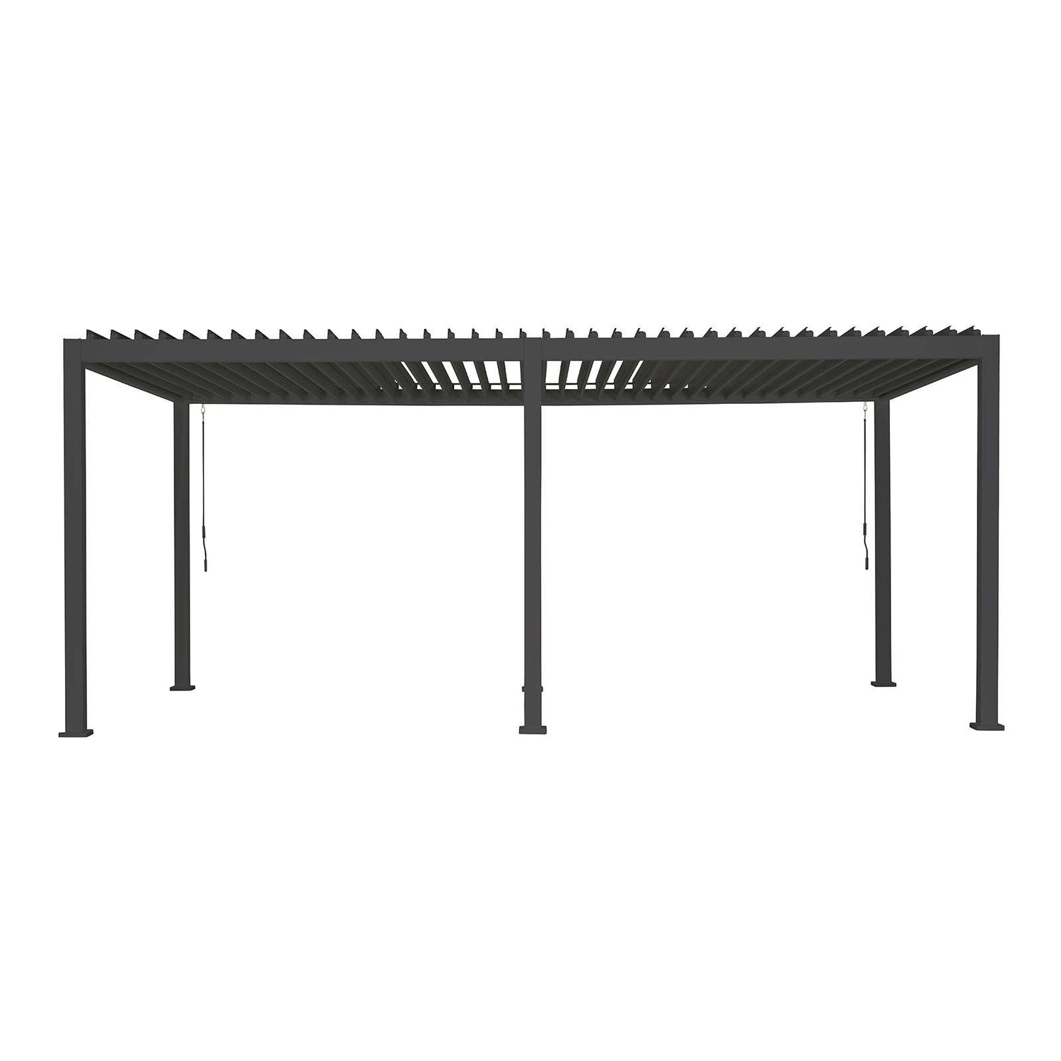 6m x 3m Rectangular Aluminium Louvered Pergola – Grey