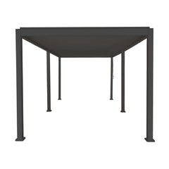 6m x 3m Rectangular Aluminium Louvered Pergola – Grey