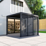 4m x 3.6m Aluminium Louvered Pergola – Grey
