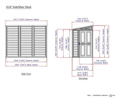 Duramax 4 x 8 ft Lean To Sidemate Plastic Shed