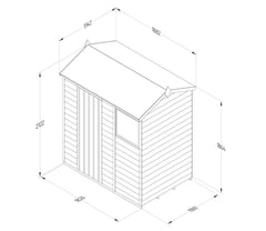 Forest 6 x 4 ft Overlap Reverse Shed