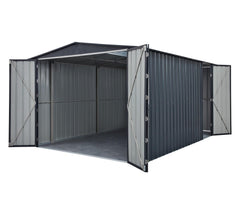 Globel 10 x 15 ft Dual Door Metal Workshop Garage