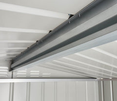 Globel 8 x 3 ft Grey Apex Metal Shed