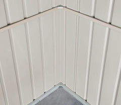Globel 8 x 3 ft Grey Apex Metal Shed