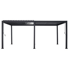 7.2m x 3.6m Rectangular Aluminium Louvered Pergola – Grey