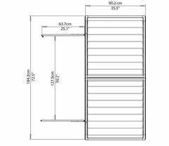 Palram Canopia 6 x 3 ft Skylight Anthracite Polycarbonate Shed