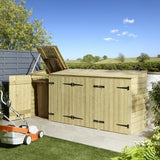 Premier Shiplap Quadruple Bin Store