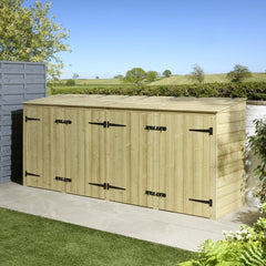 Premier Shiplap Quadruple Bin Store