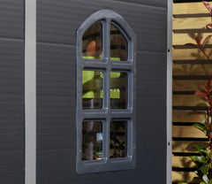 Rowlinson Airevale 4 x 6 ft Dark Grey Plastic Apex Shed