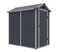Rowlinson Airevale 4 x 6 ft Dark Grey Plastic Apex Shed