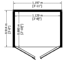 Shire Overlap 4 x 3 ft Dip Treated Shed