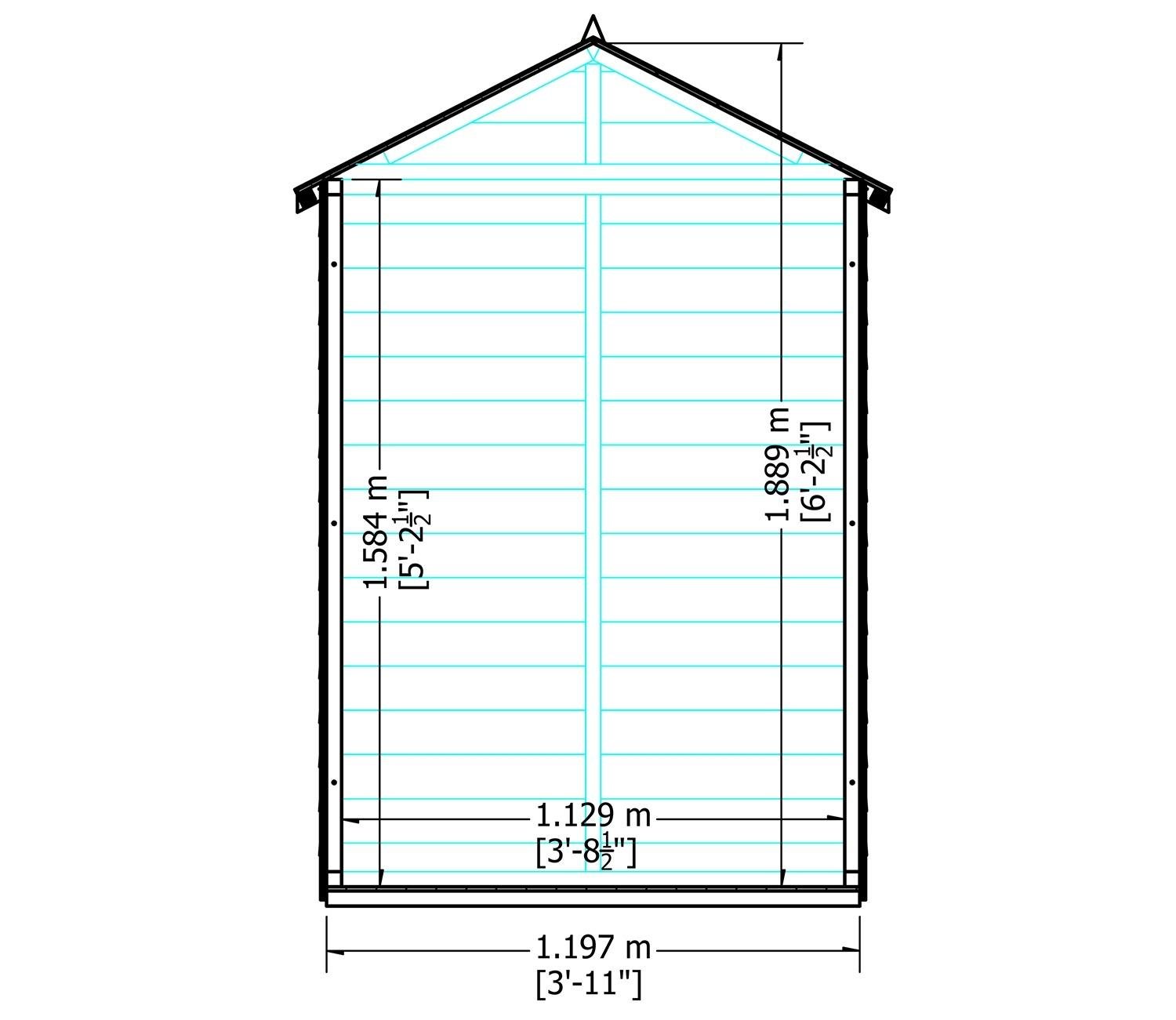 Shire Overlap 4 x 3 ft Dip Treated Shed