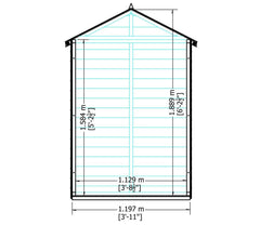 Shire Overlap 4 x 3 ft Dip Treated Shed