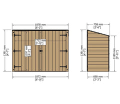 Shire Pent 6 x 2 ft Bike Store