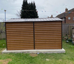 YardMaster 10 x 12 ft Woodview Shiplap Metal Shed